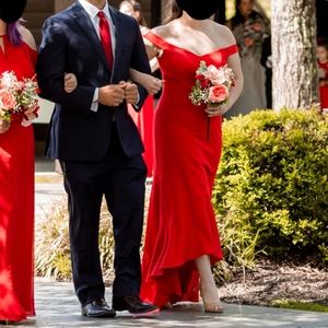 Red Bridesmaid / Formal / Evening Dress